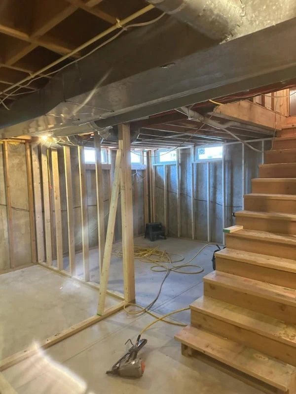 Basement refinishing project