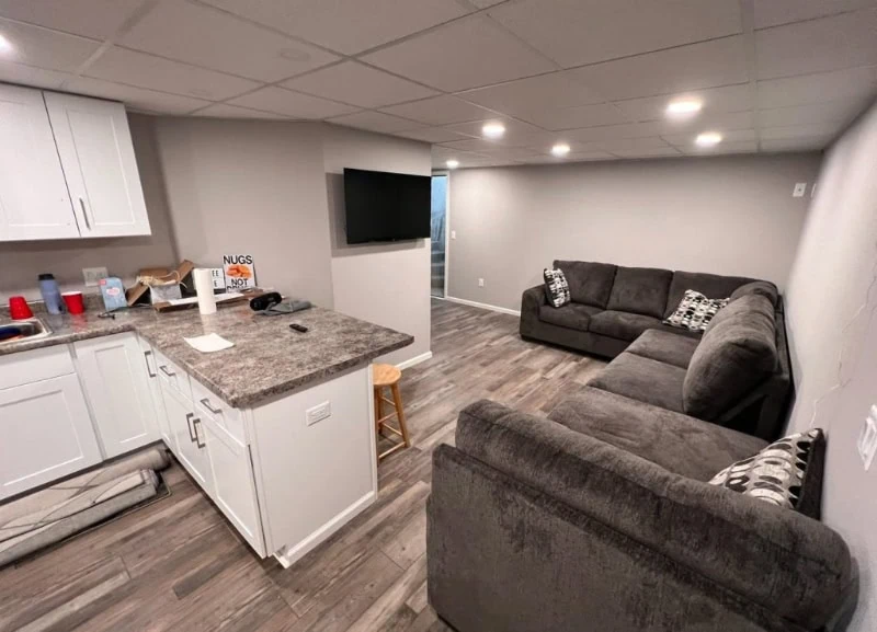 Basement refinishing project