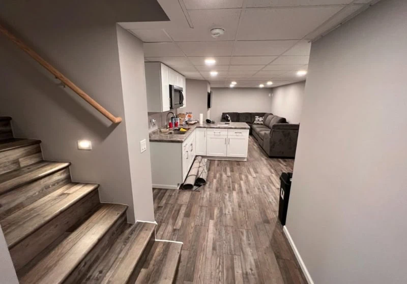 Basement refinishing project